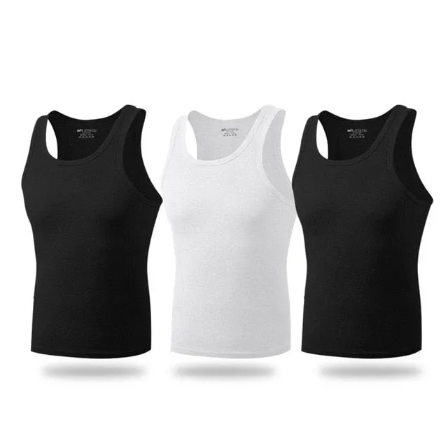 3pc Men's Cotton Sleeveless Vest/Underwear