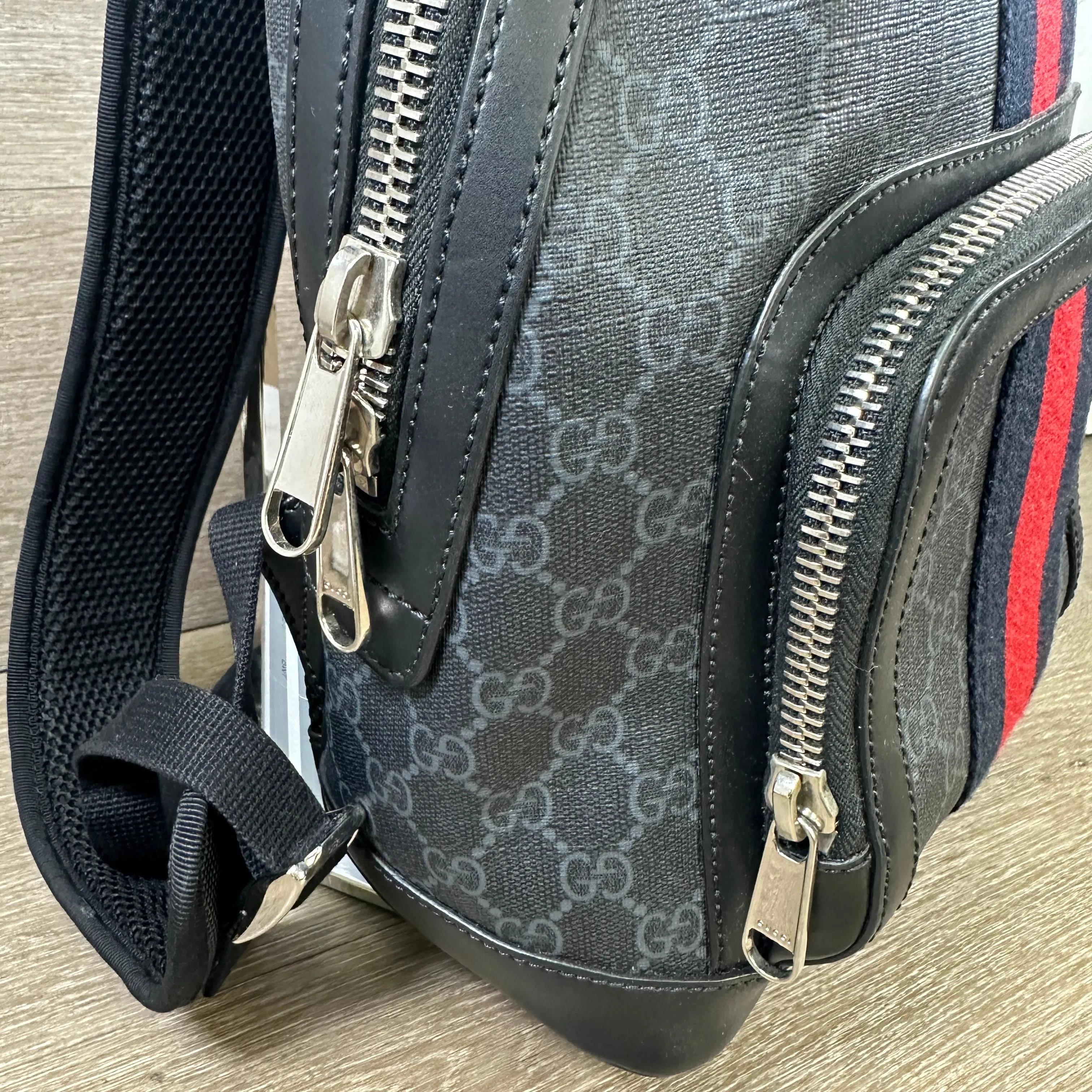 Gucci Ophidia Small Backpack Stripe - Black