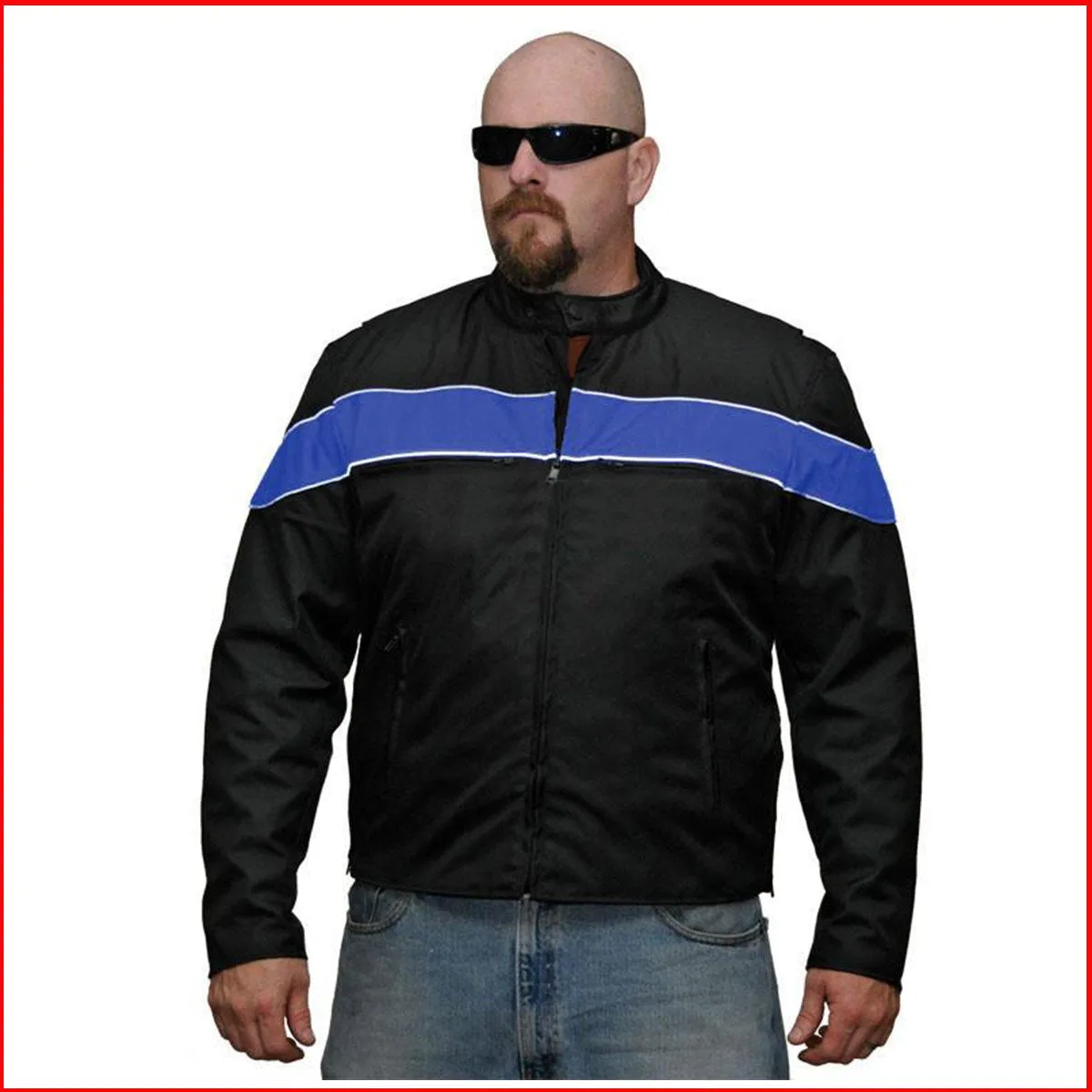 VL1558B Men's Cordura Jacket with Accent Stripe and Reflective Bands