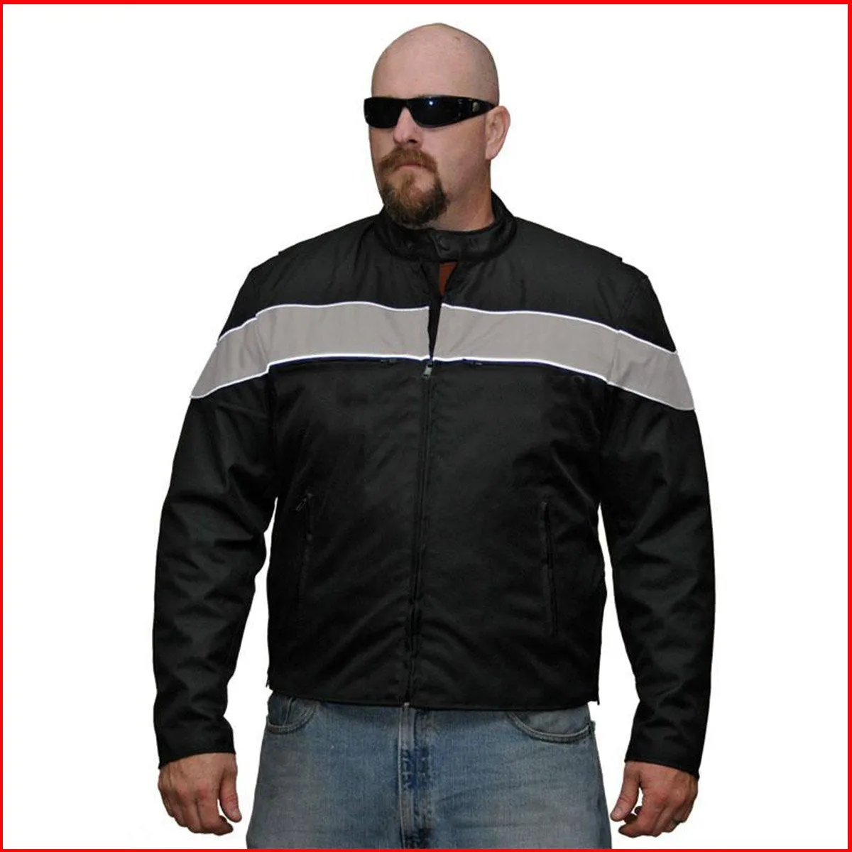 VL1558B Men's Cordura Jacket with Accent Stripe and Reflective Bands